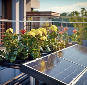 Solaranlage für den Balkon